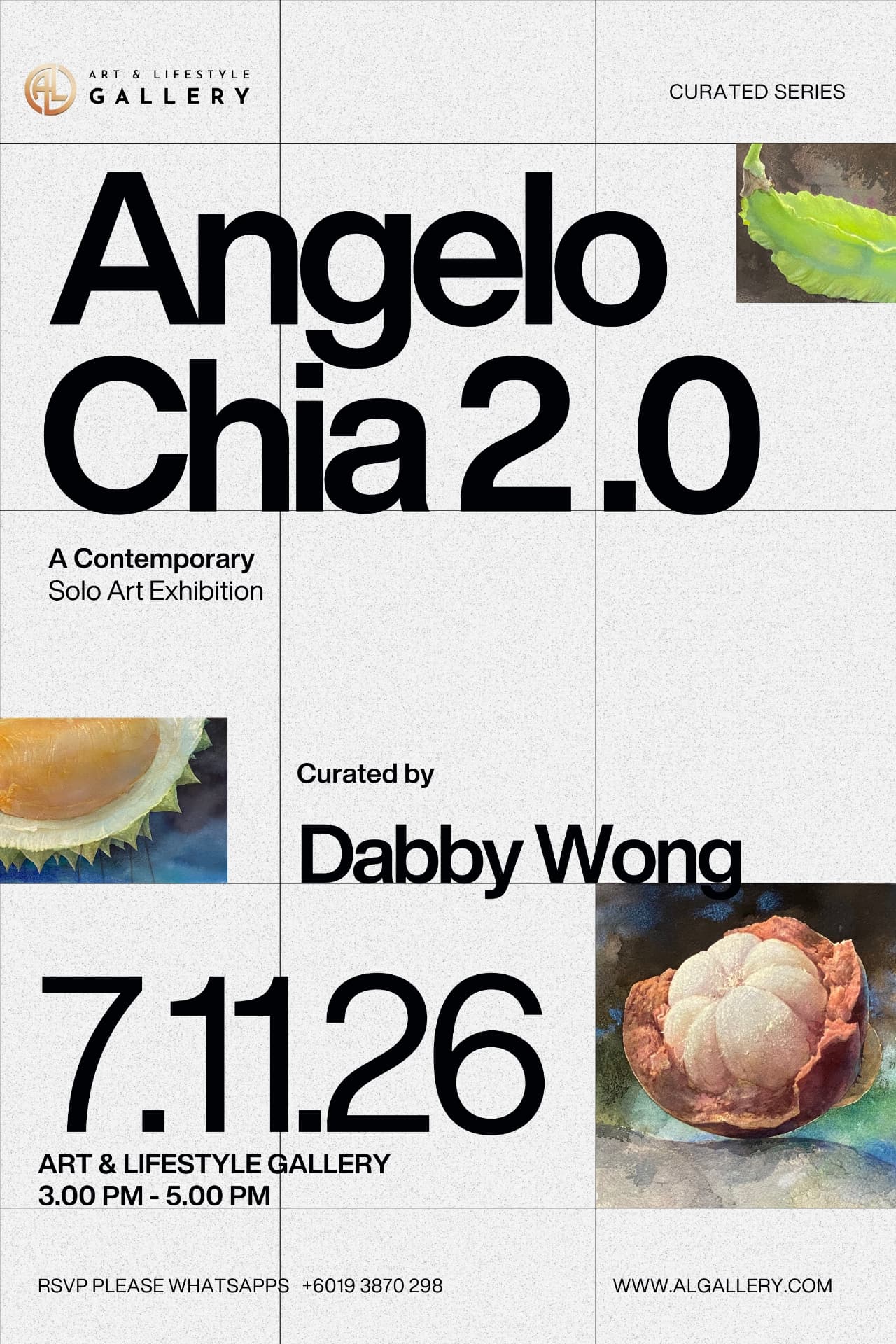 Angelo Chia 2.0 solo exhibition poster